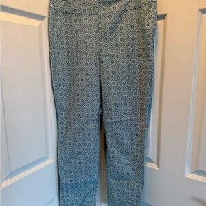 Chico's Blue Patterned Ankle Jeans